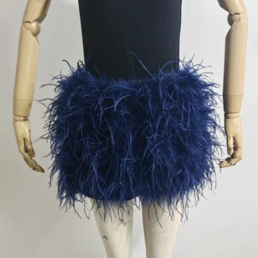 Ostrich Feather Mini Skirt - Image 49
