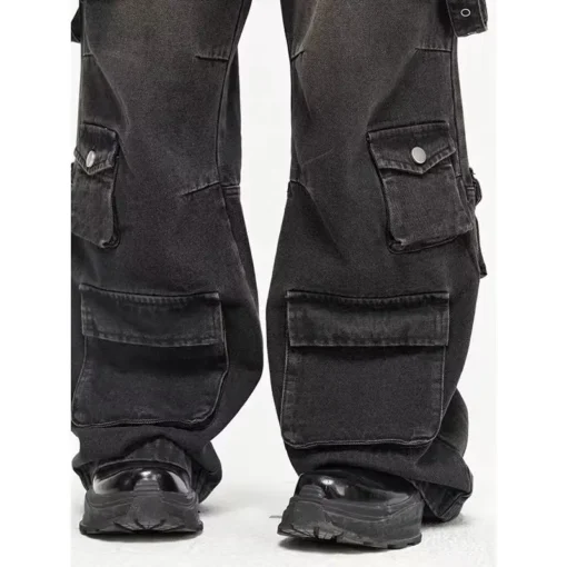 2024 Y2K Multiple Pockets Baggy Cargo Jeans Pants - Image 9