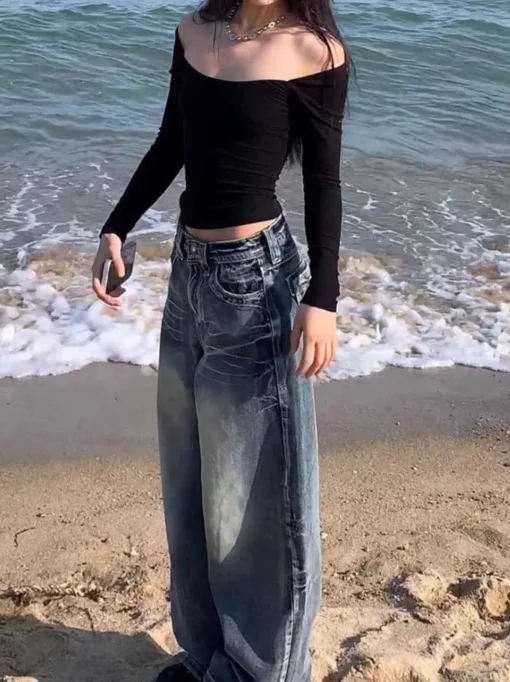 HOUZHOU Vintage Baggy Jeans - Image 9
