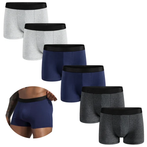 6pcs pack Black Boxer Shorts - Image 11