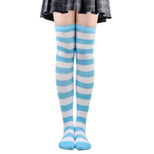 Striped Over Knee Stockings - Image 22