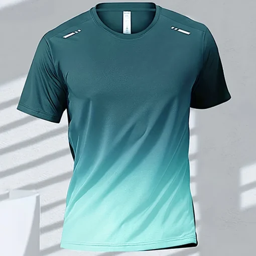 Quick-drying Gradient Short Sleeve T-Shirt - Image 18