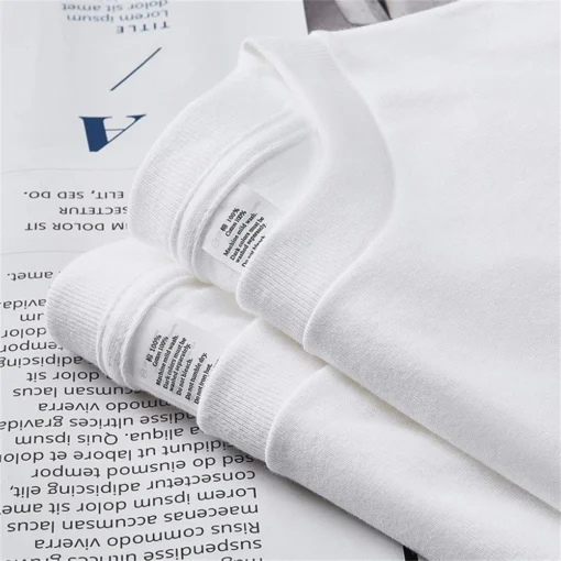 2PCS 100% Cotton Solid T Shirts - Image 4