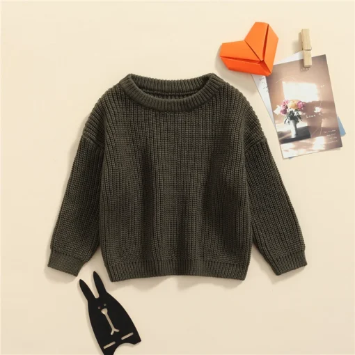 Suefunskry Newborn Baby Knitted Long Sleeve Autumn Winter Sweater - Image 124