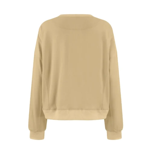 Long-Sleeved Simple Sweatshirt - Image 30