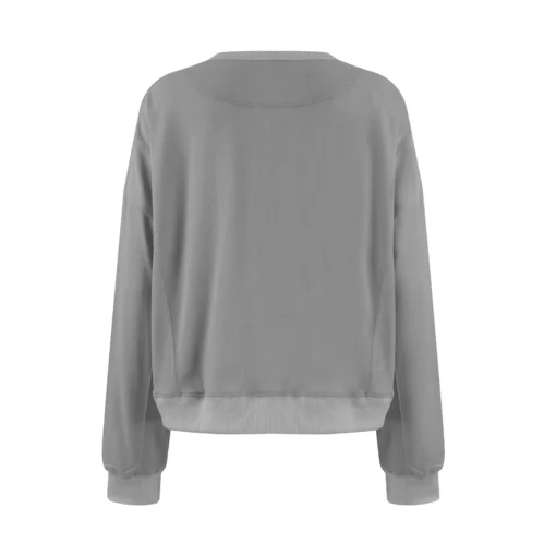 Long-Sleeved Simple Sweatshirt - Image 28