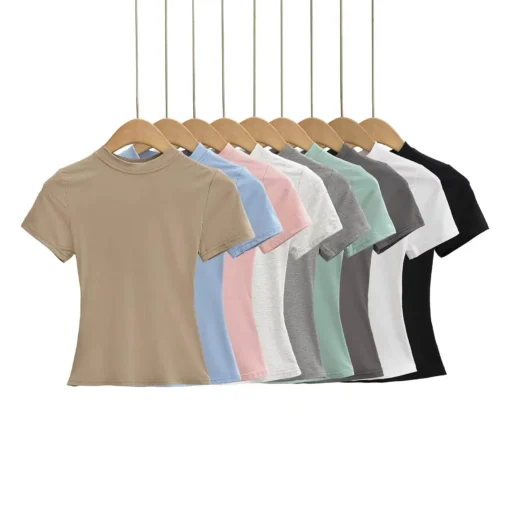 Sexy Slim Y2K Short Sleeve - Image 13