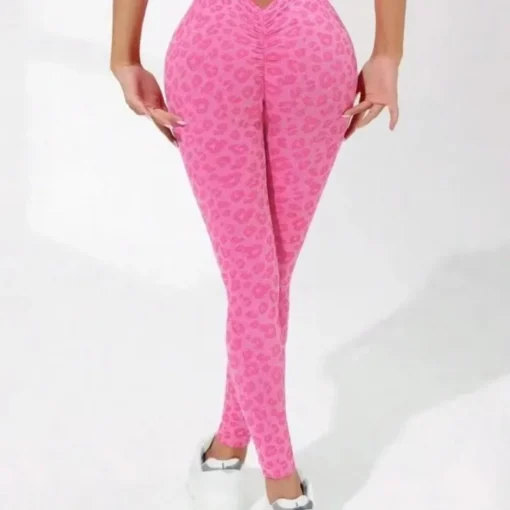Leopard V Waist Leggings - Image 3
