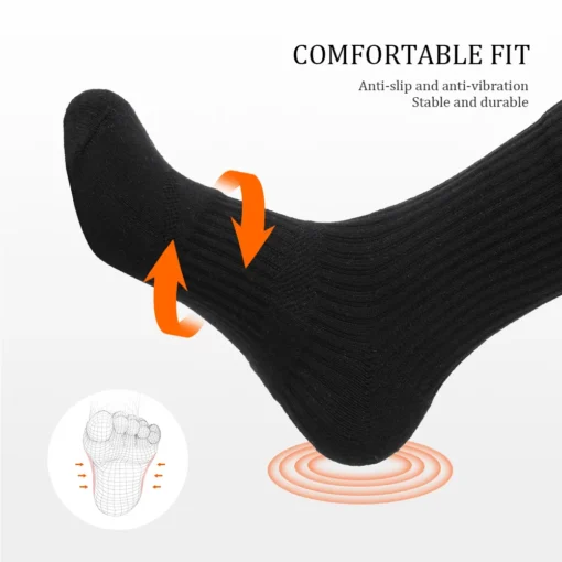 Men's Moisture Wicking Outdoor Hiking Work Cotton Socks - Image 5