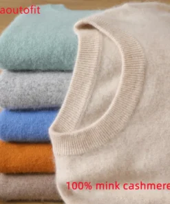 Men's 100% Pure Mink Cashmere Sweater