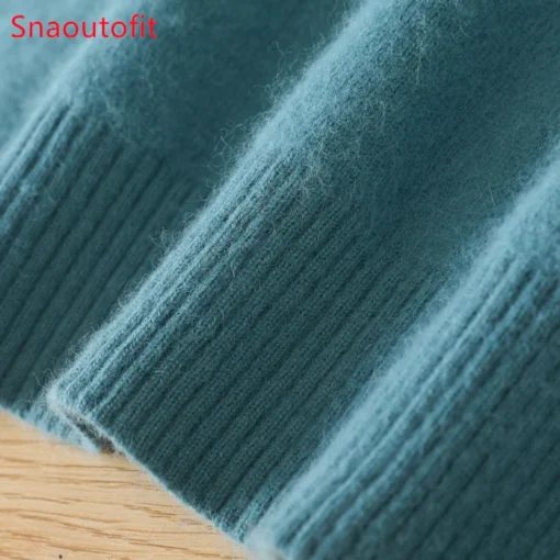 Men's 100% Pure Mink Cashmere Sweater - Image 5