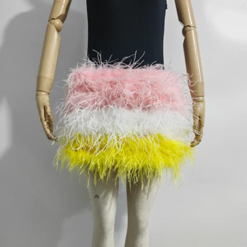 Ostrich Feather Mini Skirt - Image 24