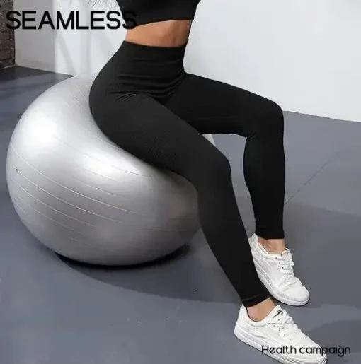 Elastic Thread Knitted Leggings - Image 13