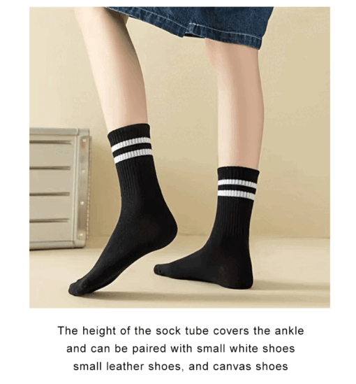 6 Pairs Breathable Mid Socks - Image 22