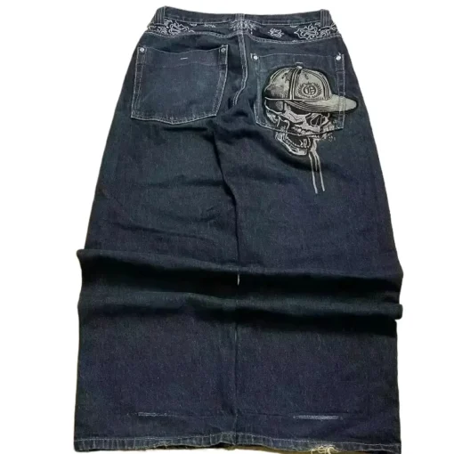 Skull Embroidered Jeans