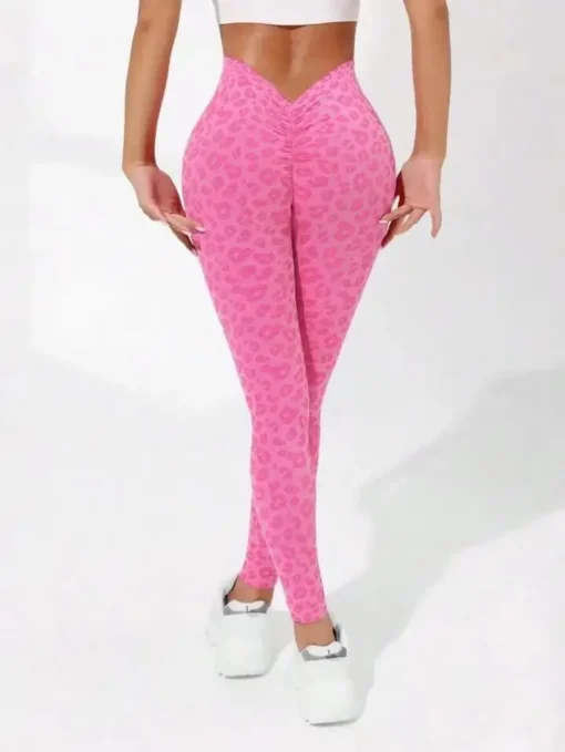 Leopard V Waist Leggings - Image 7