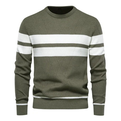 O-neck Patchwork Long Sleeve Warm Slim Sweaters