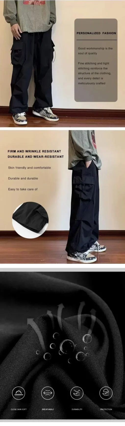 2025 Overalls Multi-Pocket American Hiphop Pants - Image 7