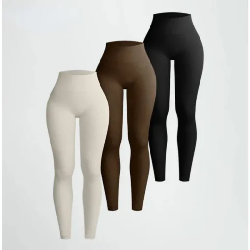 Elastic Thread Knitted Leggings