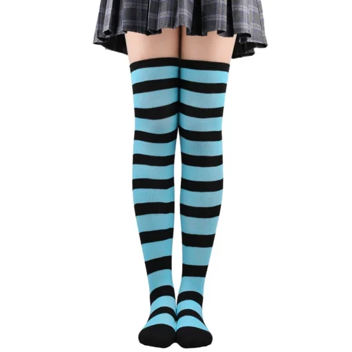 Striped Over Knee Stockings - Image 8