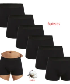 6pcs pack Black Boxer Shorts