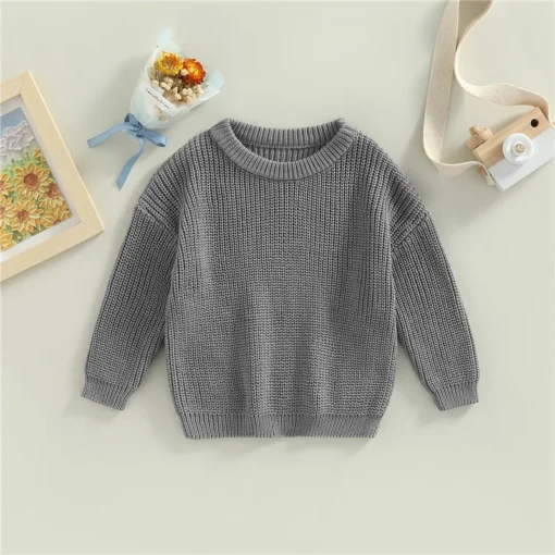 Suefunskry Newborn Baby Knitted Long Sleeve Autumn Winter Sweater - Image 87