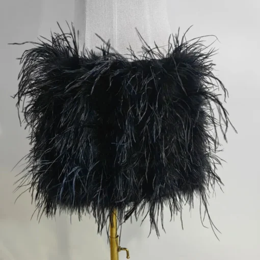 Ostrich Feather Mini Skirt - Image 33