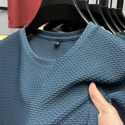 Mesh Bamboo Ice Silk T-shirt - Image 4