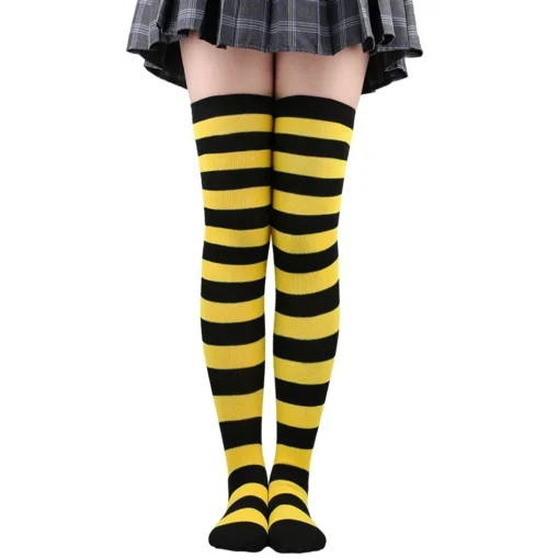 Striped Over Knee Stockings - Image 25