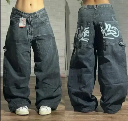 Skull Embroidered Jeans - Image 25