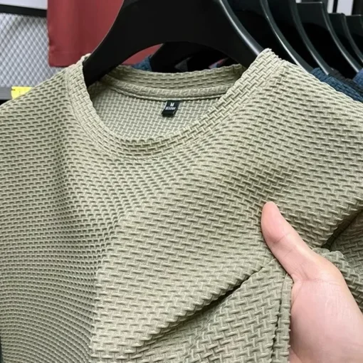 Mesh Bamboo Ice Silk T-shirt - Image 12