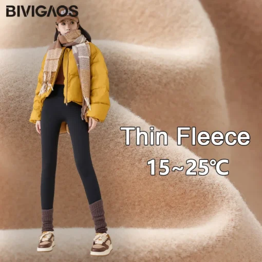 BIVIGAOS High Waist Fleece Leggings - Image 21
