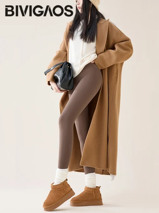 BIVIGAOS High Waist Fleece Leggings - Image 2