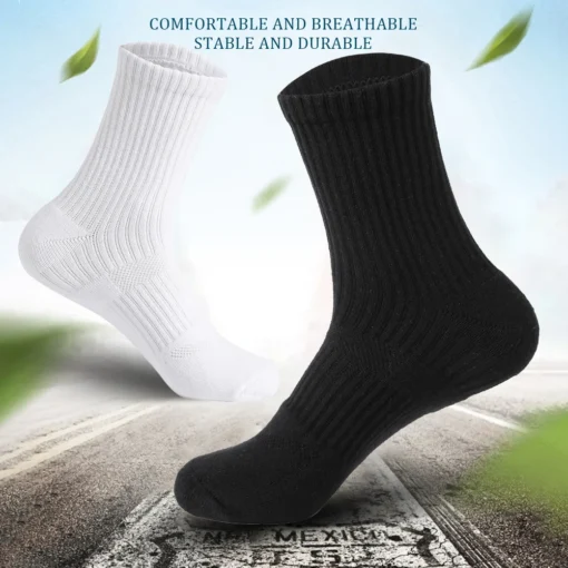 Men's Moisture Wicking Outdoor Hiking Work Cotton Socks - Image 2