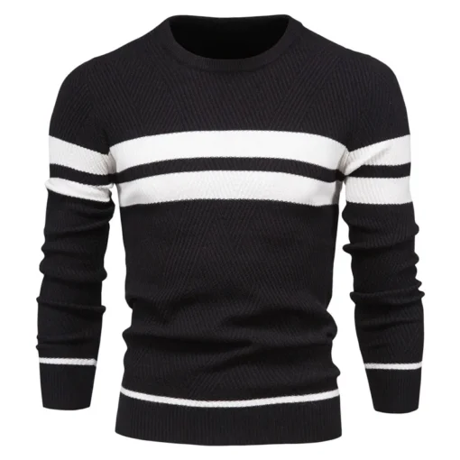 O-neck Patchwork Long Sleeve Warm Slim Sweaters - Image 10