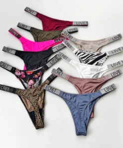 Shiny Rhinestone Thong
