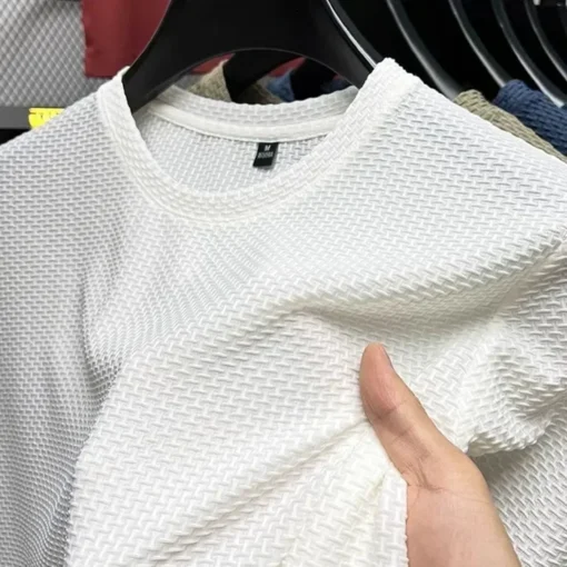 Mesh Bamboo Ice Silk T-shirt - Image 3