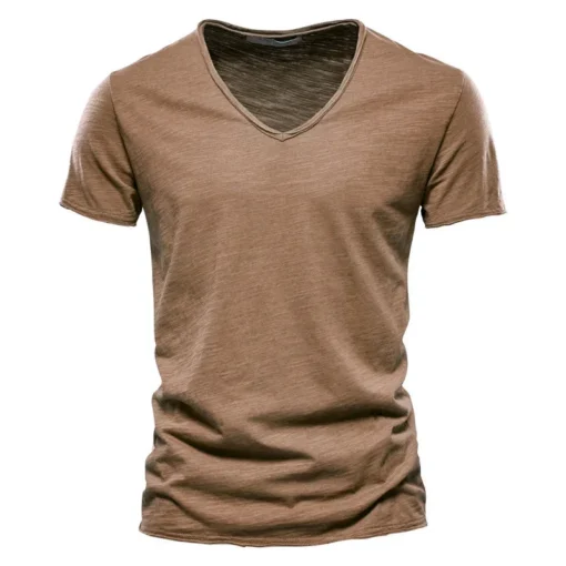 Slim Fit solid Male Short Sleeve T-Shirt - Image 10