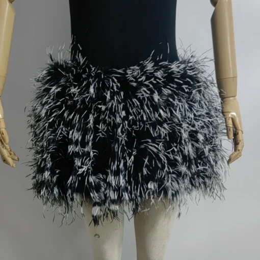 Ostrich Feather Mini Skirt - Image 28