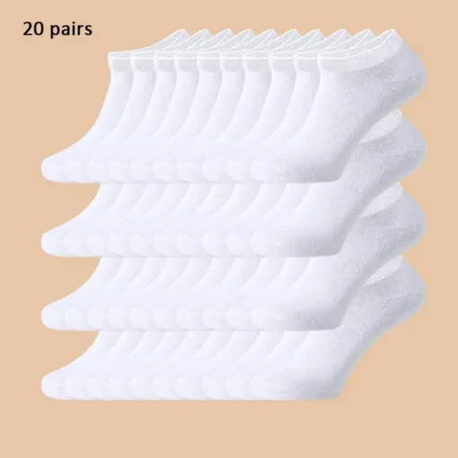 Unisex 40/20/10 Pairs of Solid Color Socks - Image 9