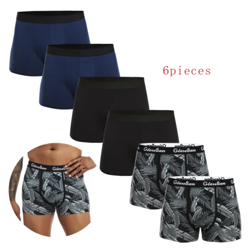 6pcs pack Black Boxer Shorts - Image 6