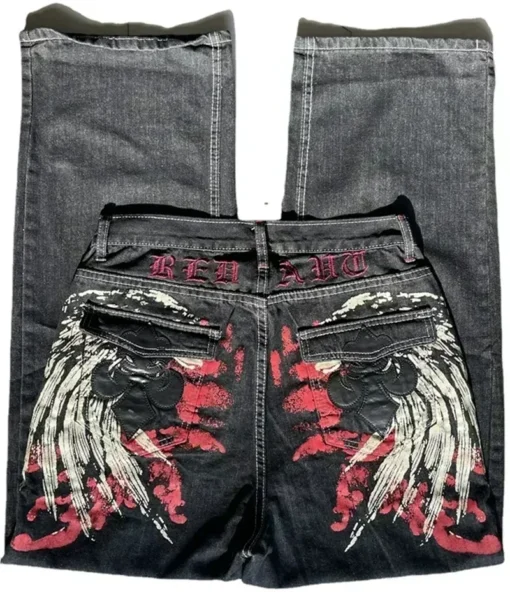 Skull Embroidered Jeans - Image 15