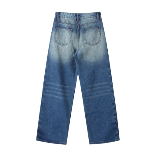 Metal Rivet High Waist Jeans - Image 46