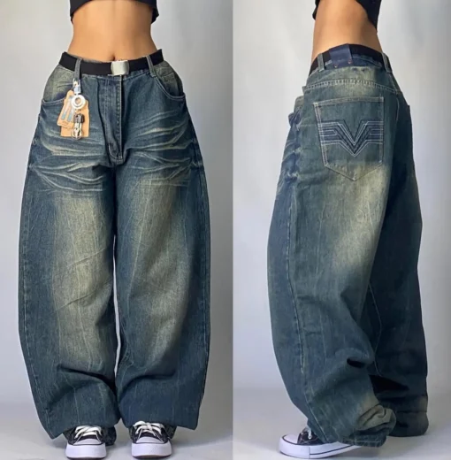 Oversized Print Baggy Jeans - Image 11