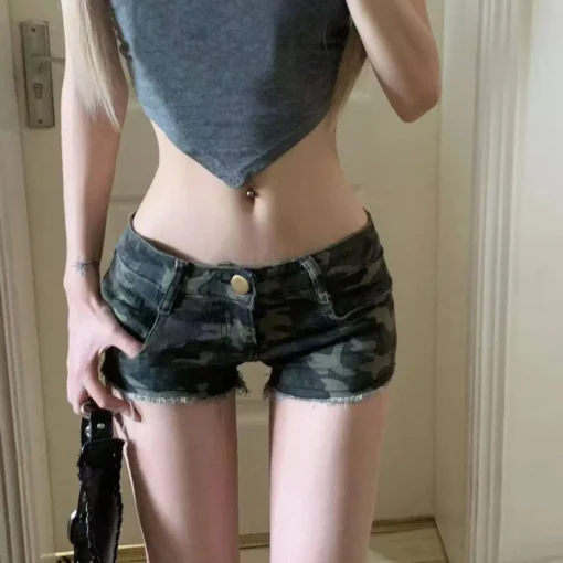 Y2k Low Rise Jean Shorts - Image 14