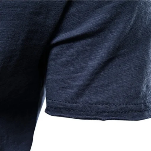 Slim Fit solid Male Short Sleeve T-Shirt - Image 2