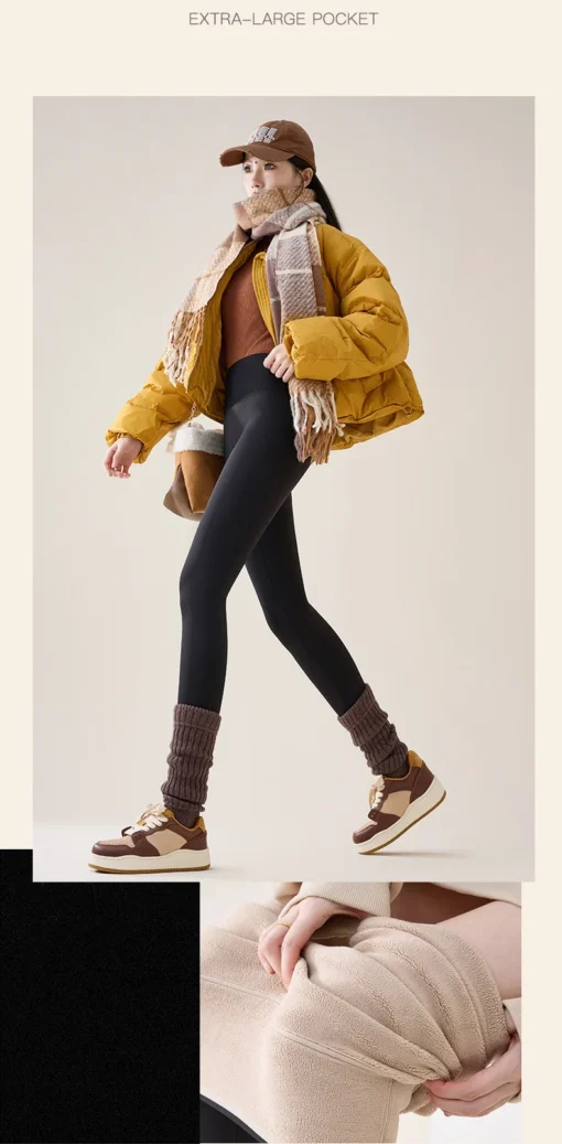 BIVIGAOS High Waist Fleece Leggings - Image 28
