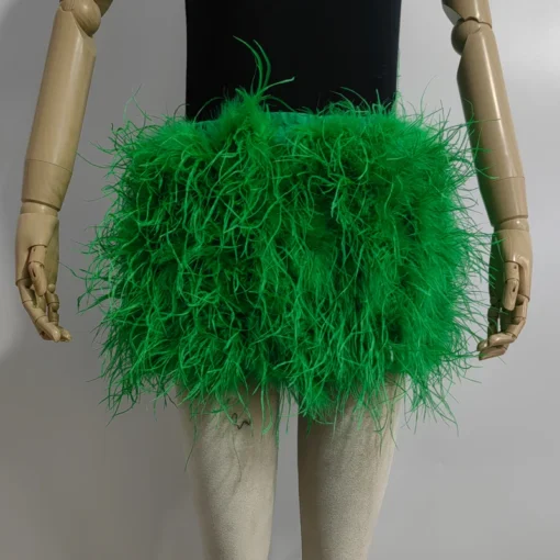 Ostrich Feather Mini Skirt - Image 37