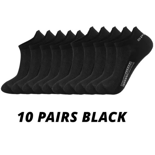 Men's Summer Thin Mesh Breathable Polyester Sports Socks - Image 8