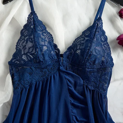 Exquisite Lace Lingerie Nightgown - Image 3